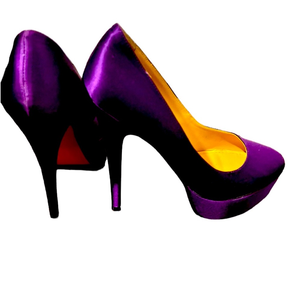 Purple silk platform shoes BRAND NEW!!!!